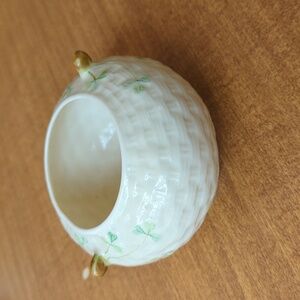 Belleek open sugar bowl